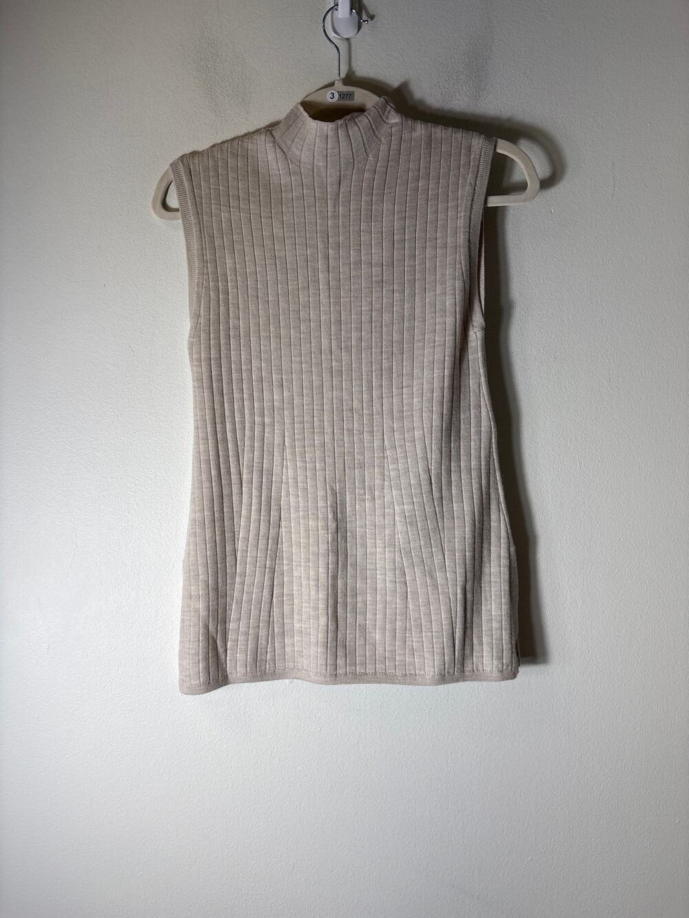 BR / Banana Republic Stone Ribbed Mock Neck Tank Sz XS